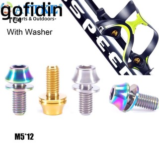 gofidin Lông Lục Giác M5x12mm TC4 Kèm Giá Đỡ Bình Nước Gắn Xe Đạp Leo Núi MTB