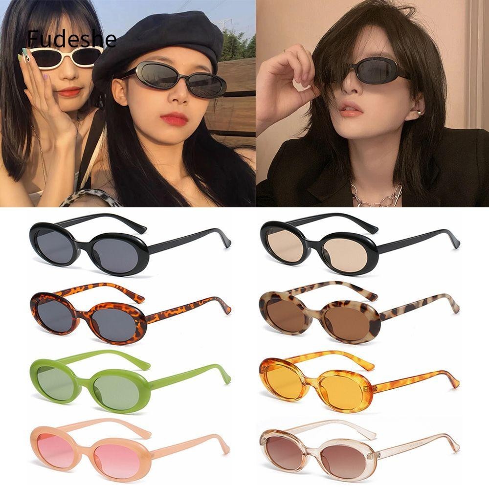 Fudeshe Kính Mát Hình Oval Chống Tia UV400 Thời Trang Cá Tính Cho Nữ