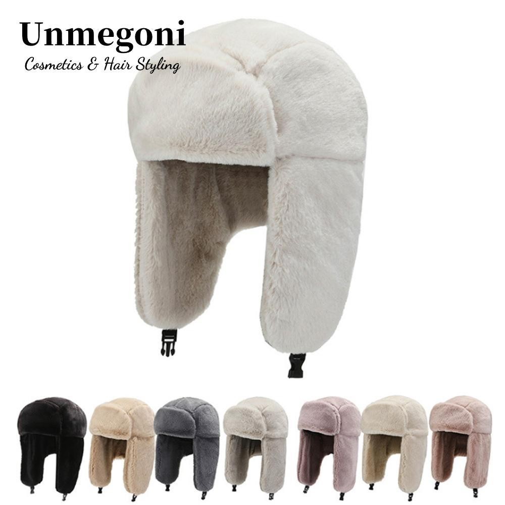 Unmegoni Mũ Bomber Phủ Lông Dày Dặn Giữ Ấm Tai Chống Gió Mùa Đông Phong Cách Nga Ushanka Cho Nam Và Nữ