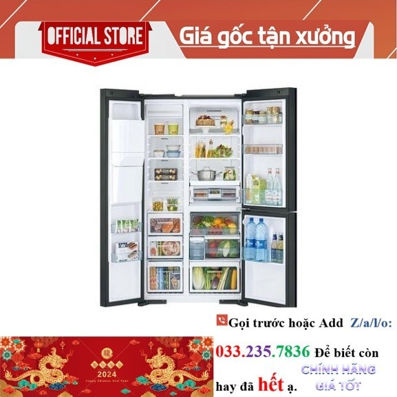 R.ẻ> cam kết chính hãng   Hitachi Inverter 569 lít R-MX800GVGV0(GBK)