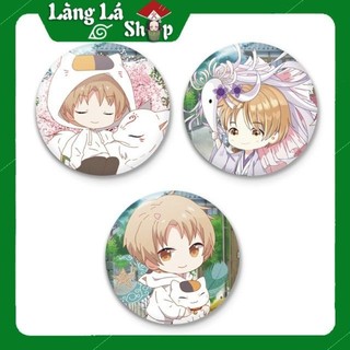Huy hiệu in hình nhân vật Anime Manga Natsume Yuujin chou (Hữu Nhân Sổ) - bằng nhựa, có khuy cài ở mặt sau