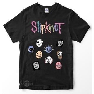 7 mặt nạ PHIM HOẠT HÌNH Slipknot Áo thun cổ điển cao cấp Áo thun trơn trượt hoạt hình PHIM HOẠT HÌNH