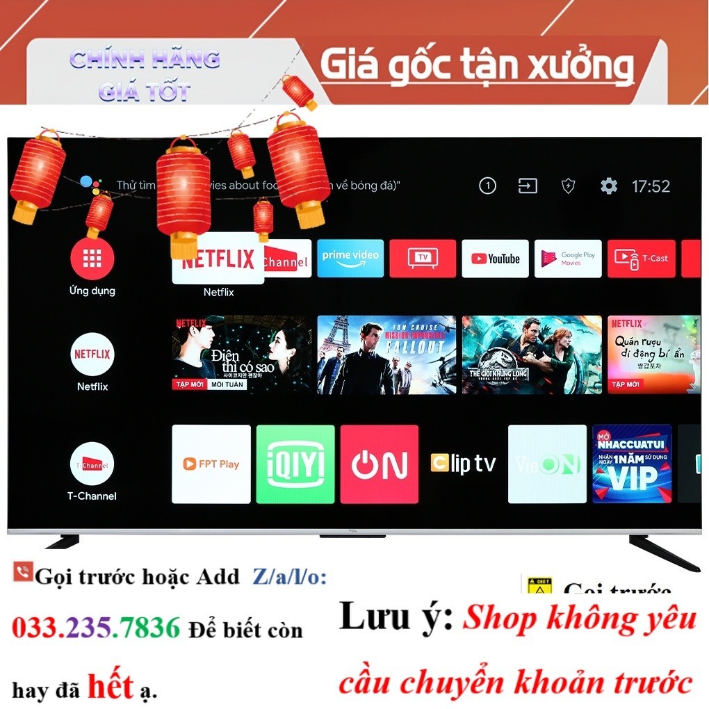  Android Tivi TCL 65P737 4K 65 inch