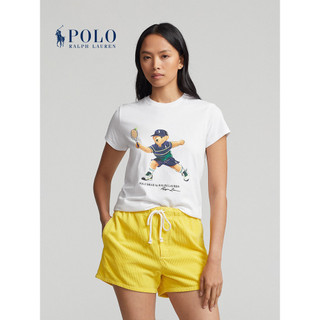 Áo thun Cotton in hình gấu Polo mở rộng dành cho nam và nữ RRL