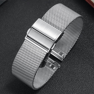 Dây đeo đồng hồ Milanese 16mm 18mm 20mm 22mm Vòng đeo tay bằng thép không gỉ Khóa gấp có thể điều chỉnh Dây đeo cổ tay Vòng đeo tay kim loại phát hành nhanh
