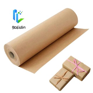 Giấy gói quà GOFIDIN, Giấy bó hoa bền Giấy Kraft màu nâu, Giấy cuộn giấy đa năng Chất liệu đóng gói 38CM Giấy đóng gói Bao bì hoa