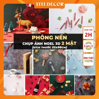 (Lỗi sản phẩm đổi mới) Phông nền chụp ảnh Noel 2 mặt phông nền 3D chụp ảnh sản phẩm phông nền giấy TiTI DECOR