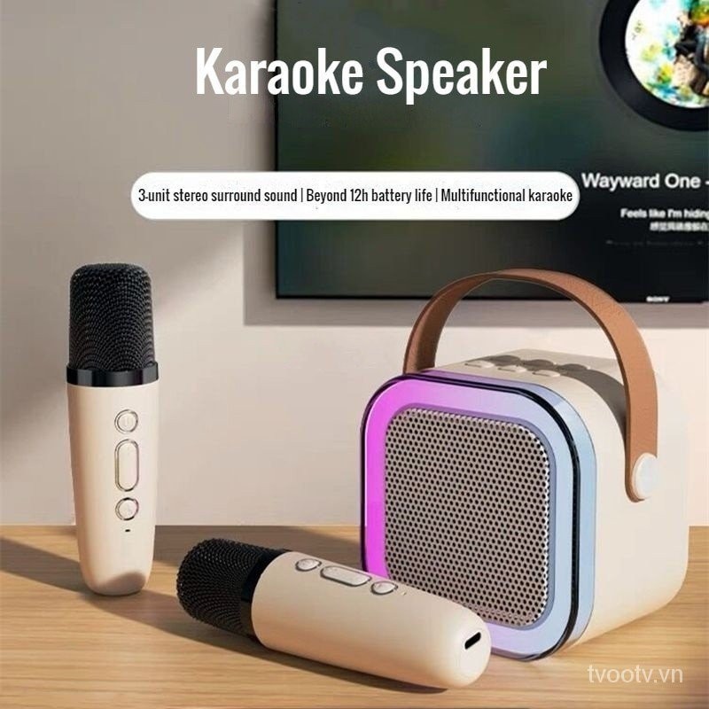 Loa Karaoke Không Dây Bluetooth MỚI Có Mic Không Dây K12 Gia Đình Chuyên Nghiệp Cao Cấp Hát KTV Âm Thanh Loa Siêu Trầm Thẻ Ngoài Trời Loa Có Micro Mini