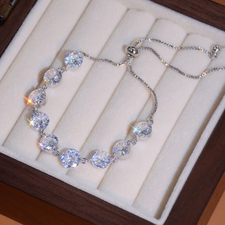 Châu Âu và Mỹ Ánh Sáng Sang Trọng Micro-Vaved Zircon Kéo Vòng Tay Hợp Thời Trang Cá Tính Đơn Giản Và Đa Năng Phụ Kiện Nữ