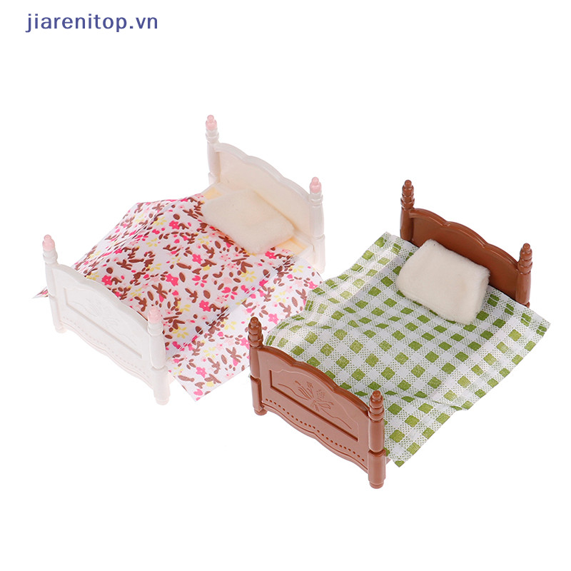 Jiarenitop 1: 12 Nhà Búp Bê Thu Nhỏ Phòng Ngủ Mini Giường Đơn Mô Hình Đồ Nội Thất Phụ Kiện Đồ Chơi VN