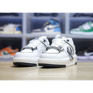 COD  GIÀY MLB CHUNKY LINER STRAP MONO Xám Trắng Chuẩn AUTH Bao Check /