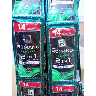  42 gói Dầu Tắm Gội Romano 2in1 hương nước hoa sạch gàu 