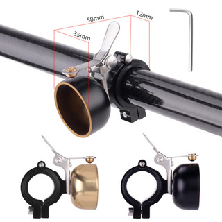 Hqm _ nhôm xe đạp chuông xe đạp sừng trong suốt âm thanh lớn phong cách retro dễ dàng lắp đặt tay lái chuông xe đạp sừng phụ kiện