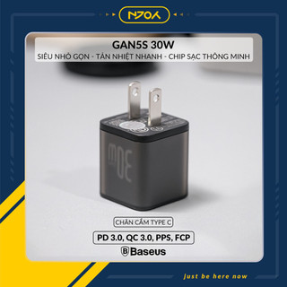Củ Sạc Nhanh 30W Baseus Gan5s Cổng Type C Nhỏ Gọn Hỗ Trợ Qc Pd 3.0 Cho Điện Thoại Máy Tính Bảng