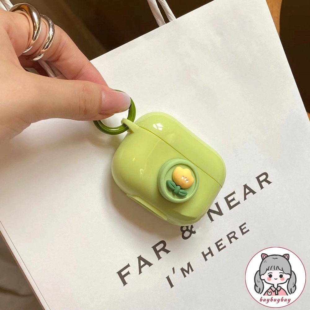 Vỏ Bảo Vệ Hộp Sạc Tai nghe không dây Airpods1 / 2 / 3 / pro / pro2 Bằng Silicon Mềm Hình Hoa 3D Màu Kẹo Dễ Thương