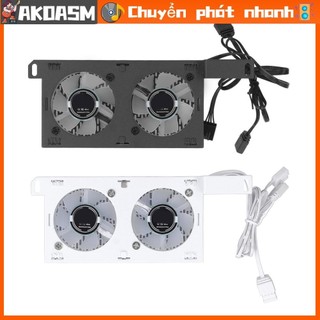 AKOASM Bộ nhớ tản nhiệt chủ động ARGB hiệu quả cao Hiệu ứng ánh sáng đồng bộ RAM Mô-đun làm mát Tản Quạt kép cho DDR5