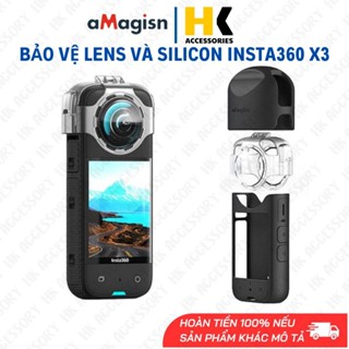  Bộ bảo vệ lens và silicon aMagisn Insta360 X3 mềm mại chống trầy xước ống kính máy -   