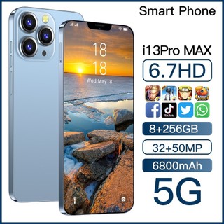 Điện Thoại Di động Giá Rẻ I13 Pro Max  6.8 Inch Chơi Trò Chơi Thông Minh 8+256GB Giá Cả Phải Chăng Và Hiệu Quả