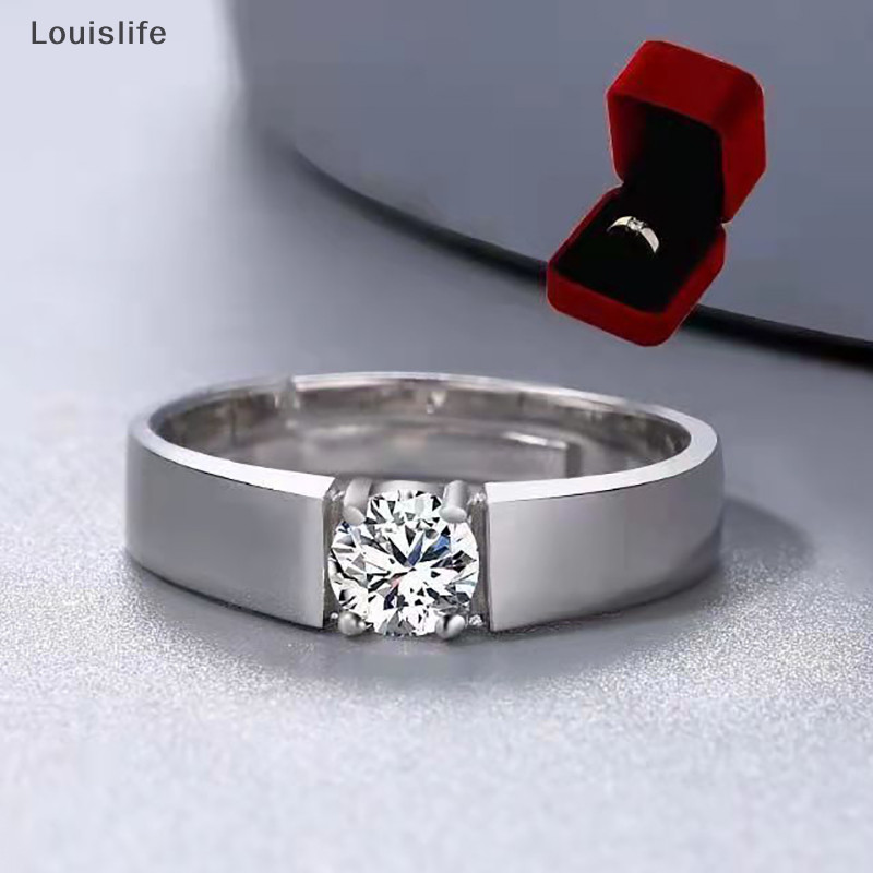 Nhẫn kim cương Louislife Moissanite, Ánh sáng nữ kim cương giả, Nhẫn tinh tế cao cấp Niche WSD