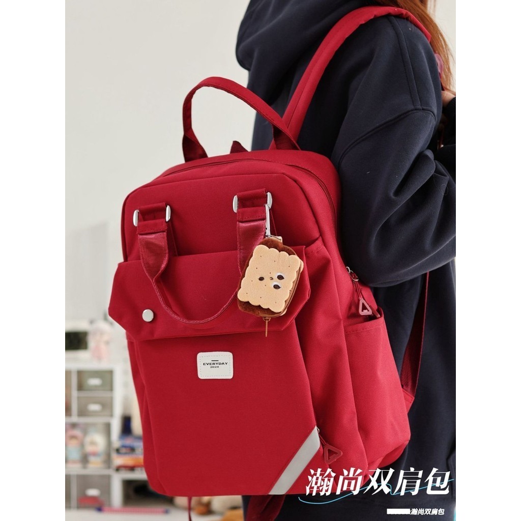 Túi đi học cao cấp dành cho nữ sinh trung học cơ sở Ba lô công suất lớn Lớp đi lại Học sinh đại học 