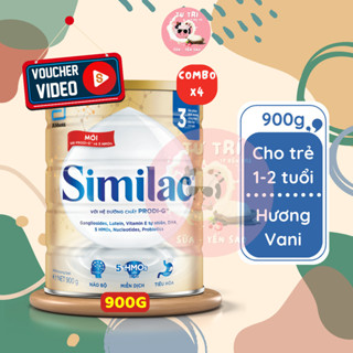 Combo 4 lon sữa Similac 1+ Abbott lon 900g Dinh Dưỡng 5G dành cho bé từ 1-2 tuổi.