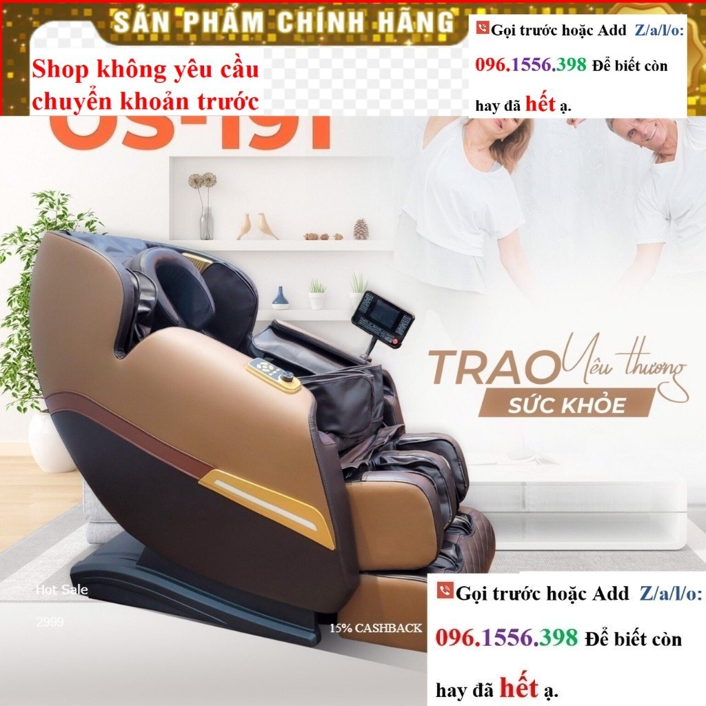 SALE Ghế Massage Toàn Thân Nhật Bản Okinawa OS 191 km giá tốt