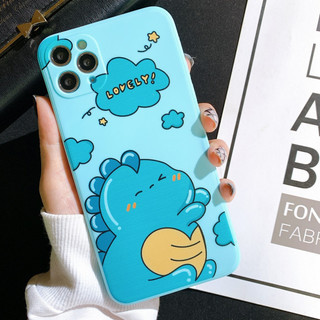Ốp lưng silicon bảo vệ camera dino x unicorn lovely - nền xanh - e068