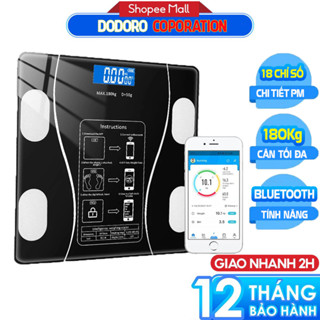 [BH 1 NĂM] Cân điện tử Bluetooth thông minh DODORO BL998 đo thông số cơ thể INBODY - BẢO HÀNH 1 NĂM