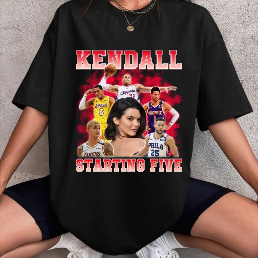 Bánh quế 2024 cho bạn bè thập niên 90 Vintage Kendall Bắt đầu Năm Áo thun, Áo sơ mi đội Loahaddian K