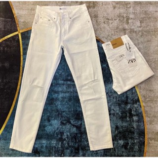 Quần jean nam ZR co dãn màu trắng chất bò dày dặn fomr đẹp mẫu mới hàng VNXK MENSWEAR