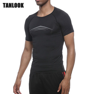 Áo thun TANLOOK nam Âu Mỹ nhanh khô quần áo tập thể dục bó sát nam chạy bộ thể thao quần bó sát