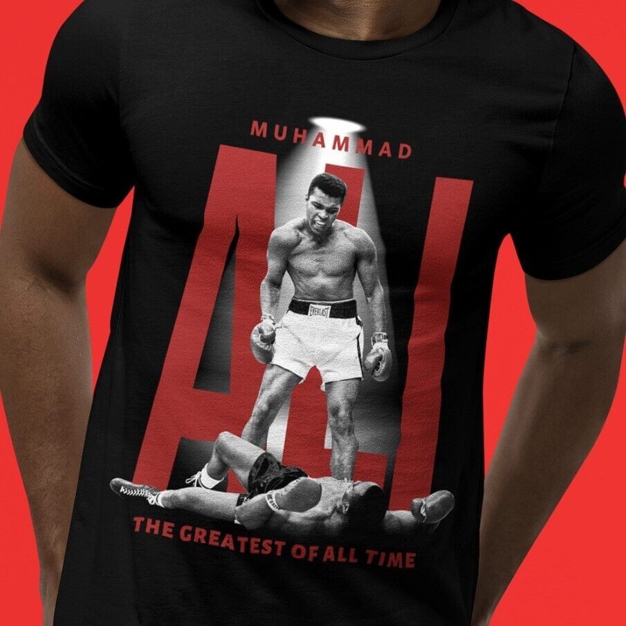 Bánh quế 2024 cho bạn bè Muhammad Ali Áo sơ mi Boxer vĩ đại nhất mọi thời đại, Áo thun ngắn tay Muha