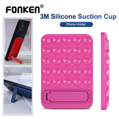 Fonken Silicone Hút Hút Cốc Điện Thoại Gắn Lưng Dính Để Bàn Chân Đế Điện Thoại Di Động Đa Năng