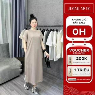 Đầm suông, Váy bầu dáng dài Bigsize chất vải thun form rộng mặc mùa hè siêu mát SK5 Jimmi mom