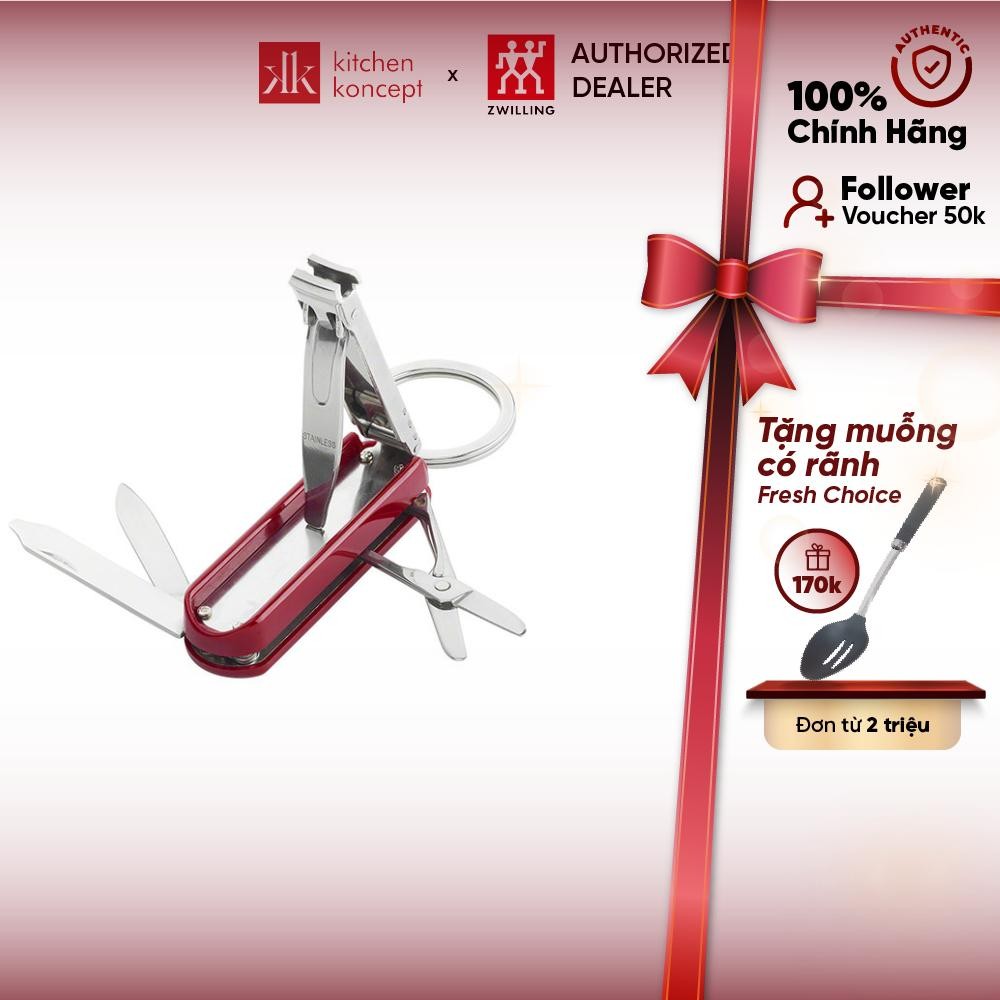 ZWILLING - Bấm móng tay Classic inox Multitool màu đỏ