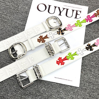  Mỹ CH Thêu Nhiều Màu Sắc Trắng Chữ Thập Vine Pin Khóa Thắt Lưng Nam Nữ Cùng Phong Cách Unisex Hợp Thời Trang Phù Hợp Với Dây 