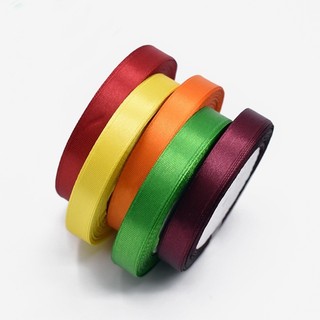 Cuộn ruy băng lụa trơn bản 1cm dài 22m