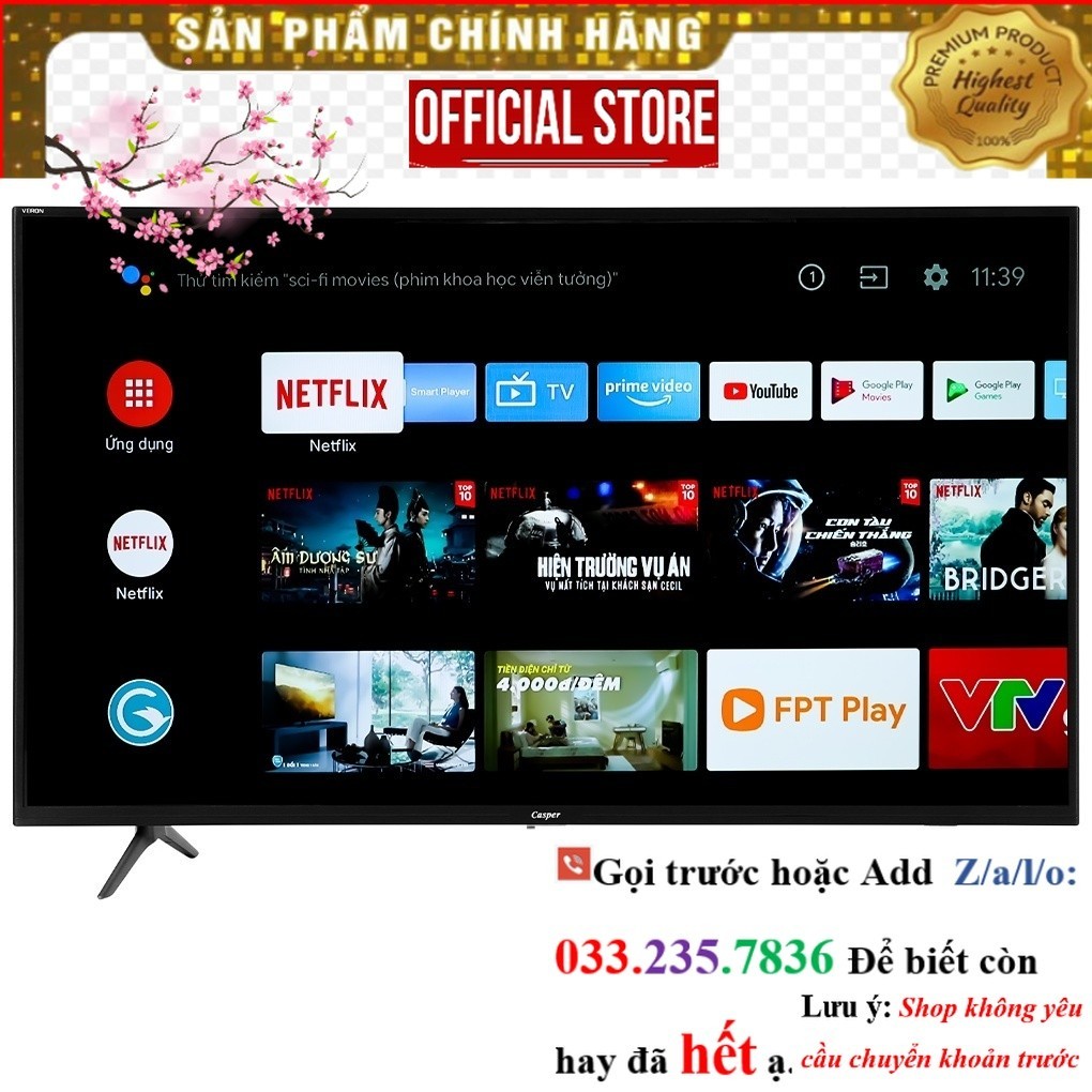>Sale< Android Tivi Casper 43 inch 43UGS611 giá rẻ