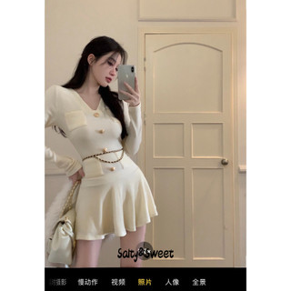 Salty&Sweet store Chic váy nữ Đầm Body Cho thời váy INS Korean Cổ điển Dễ thương WMY2393F9P 4Z240126