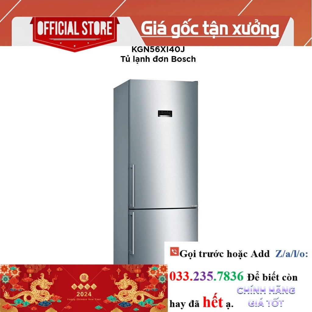 R.ẻ> Tủ Lạnh Đơn-Ngăn Đông Dưới Bosch KGN56XI40J Series 4
