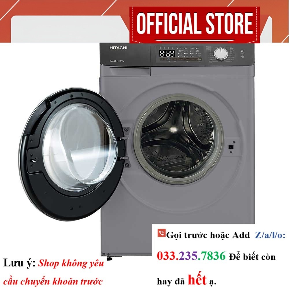 BD-D852HVOS - Máy Giặt Sấy Hitachi Inverter Giặt 8.5Kg sấy 5Kg BD-D852HVOS <Sale<