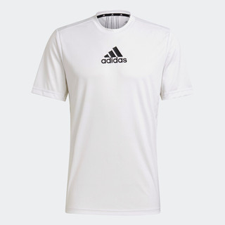 adidas Tập luyện Áo thun 3 Sọc thể thao Primeblue Designed To Move Nam trắng GM2135