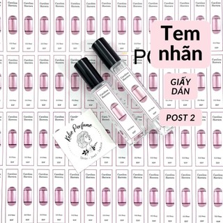 [HCM] Combo 10 Tem Dán Chai Nước Hoa 𝐂𝐚r𝐨l𝐢𝐧𝐚 𝐇𝐞𝐫𝐫𝐞𝐫𝐚 (Post 2) cho chai chiết đủ các dòng