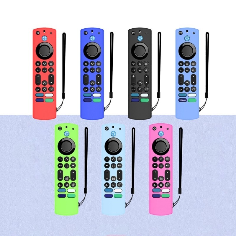 MOON For Fire Stick Remote Cover cho Alexa Voice Remote Silicone cho Ốp lưng có Lanyar