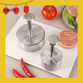 Máy làm bánh mì kẹp thịt bằng thép không gỉ Burger Patty Maker Thép không gỉ Burger Press Có thể điều chỉnh độ dày Patty Khuôn tròn đa năng Cấp thực phẩm Dễ sử dụng Đông Nam Yêu thích