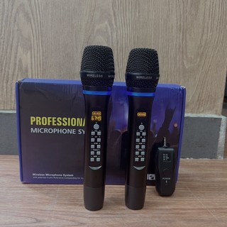 Micro Mixer không dây 2 micro Rayco S311B plus+ dùng cho mọi Loa, Loa Bluetooth, jack 3.5 -bảo hành 12 tháng