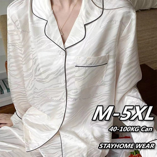 M-5xl plus kích thước bộ đồ ngủ nữ 2024 quần dài bộ đồ ngủ đồ ngủ lụa
