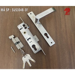 KHOÁ TAY GẠT JEELY INOX 304 DÀNH CHO CỬA SẮT HỘP 3X6, NHÔM HỆ 700