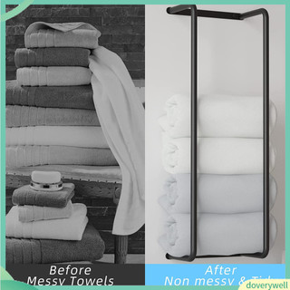 {Doverywell} Giá đựng khăn tắm Giá treo khăn treo tường bằng thép không gỉ hiện đại cho phòng tắm Giá treo khăn tắm dọc tiết kiệm không gian hạng nặng có vít