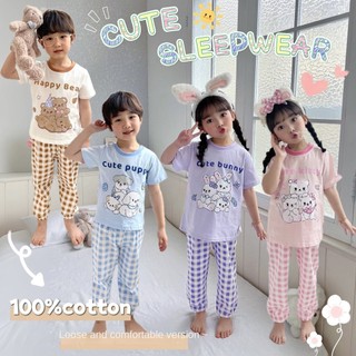Trẻ em quần áo trẻ em bé trai bé gái bộ đồ ngủ bộ quần áo gia đình quần ngắn tay phong cách mới quần áo trẻ em quần áo gia đình bộ đồ ngủ trẻ em quần ngắn tay air @